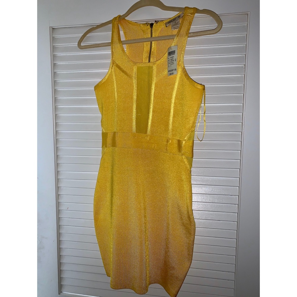 Arden B yellow mini dress size Small